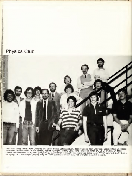 Physics Club UNCC circa 1975